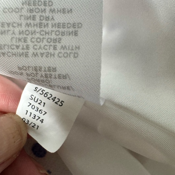 LOFT Midi Dress Rainbow Polka Dot Square Neck Puff Sleeve Size 2 - Picture 10 of 11